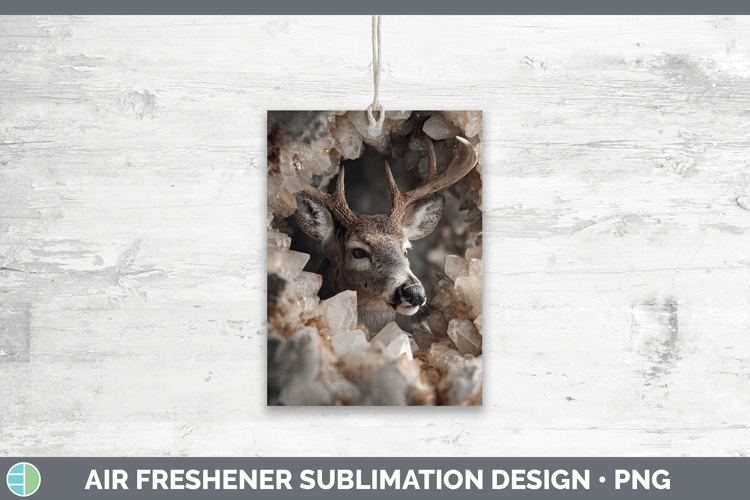 Woodland Geode Deer Air Freshener Sublimation Car Freshener