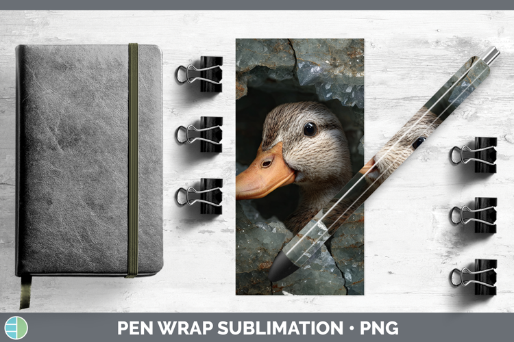 Woodland Geode Duck Pen Wrap Sublimation Pen Designs