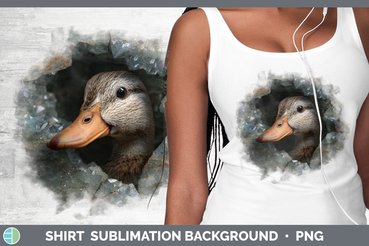 Woodland Geode Duck Shirt Sublimation Background Designs