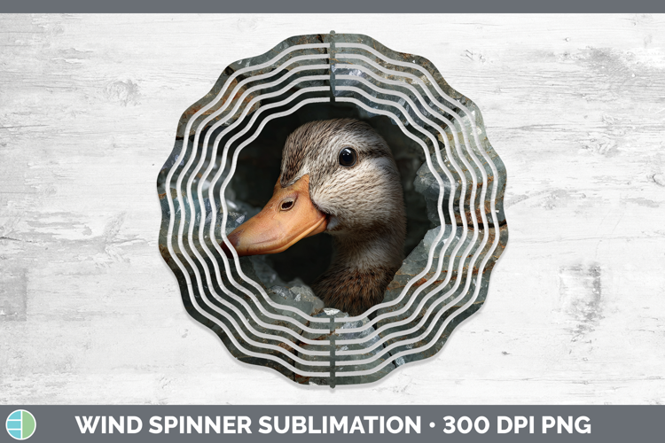 Woodland Geode Duck Wind Spinner Sublimation Spinner Designs