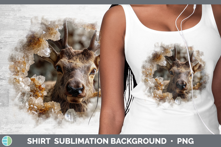 Woodland Geode Elk Shirt Sublimation Background Designs