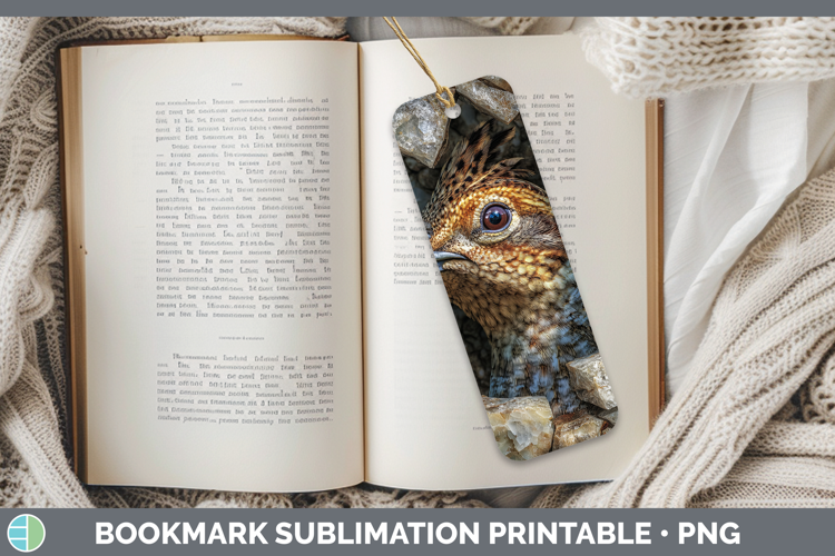 Woodland Geode Grouse Bookmark Sublimation Printable Designs