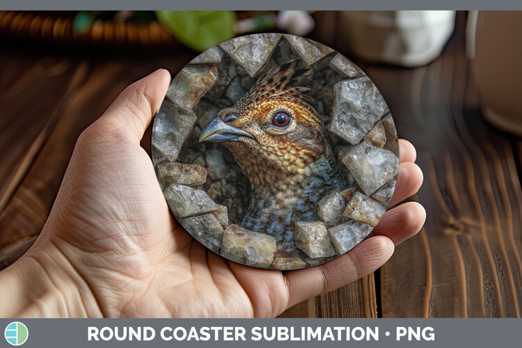 GorgeousWoodland Geode Round Coaster design.