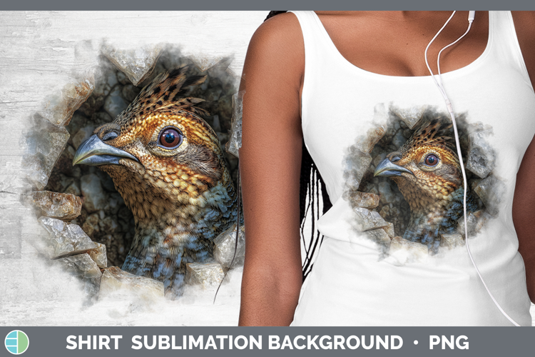 Woodland Geode Grouse Shirt Sublimation Background Designs