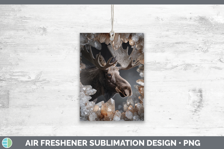 Woodland Geode Moose Air Freshener Sublimation Car Freshener