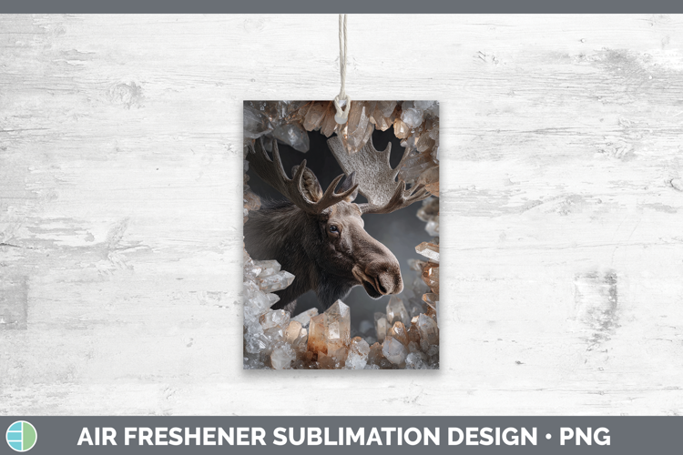 Woodland Geode Moose Air Freshener Sublimation Car Freshener