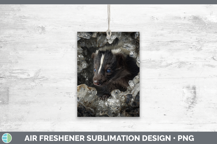 Woodland Geode Skunk Air Freshener Sublimation Car Freshener