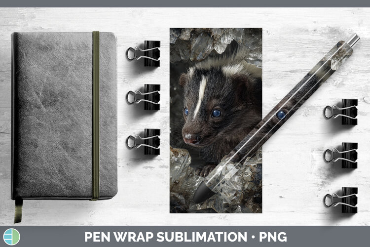 GorgeousWoodland Geode Pen Wrap design.
