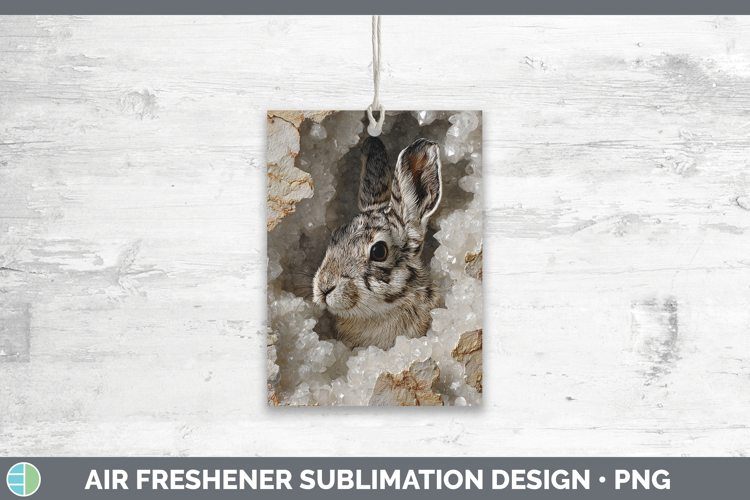 Woodland Geode Snowshoe Hare Air Freshener Sublimation Car F