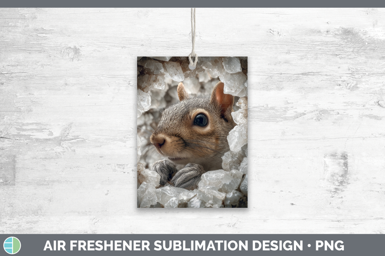 Woodland Geode Squirrel Air Freshener Sublimation Car Freshe
