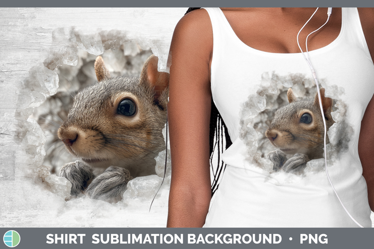 Woodland Geode Squirrel Shirt Sublimation Background Designs