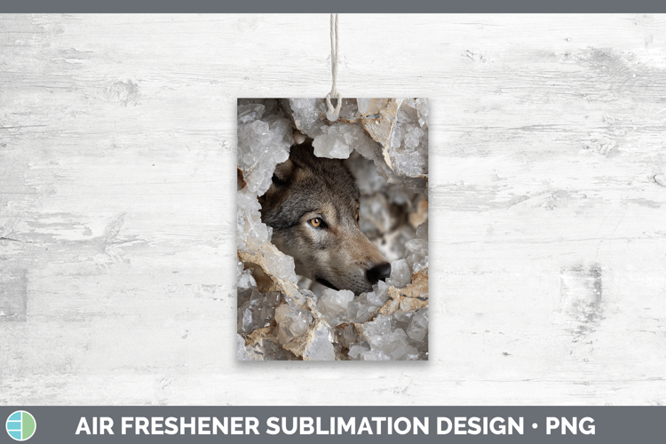 Woodland Geode Wolf Air Freshener Sublimation Car Freshener