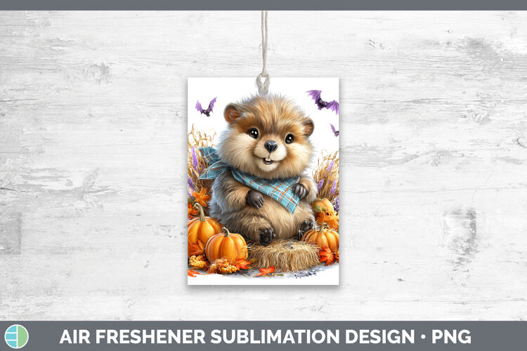 Woodland Halloween Beaver Air Freshener Sublimation Car Fres