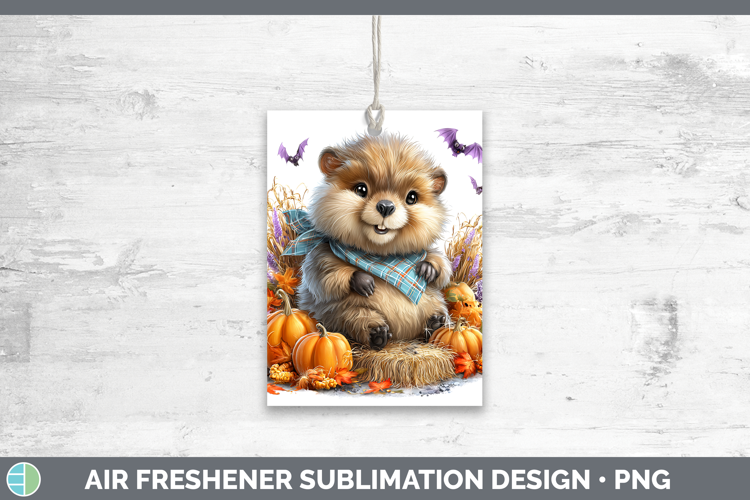 Woodland Halloween Beaver Air Freshener Sublimation Car Fres