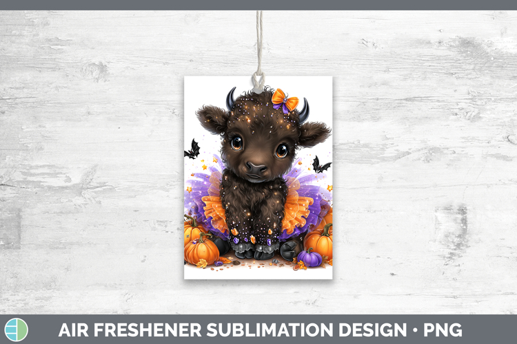 Woodland Halloween Bison Air Freshener Sublimation Car Fresh