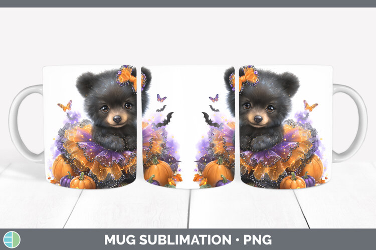 GorgeousWoodland Halloween Mug Wrap design.