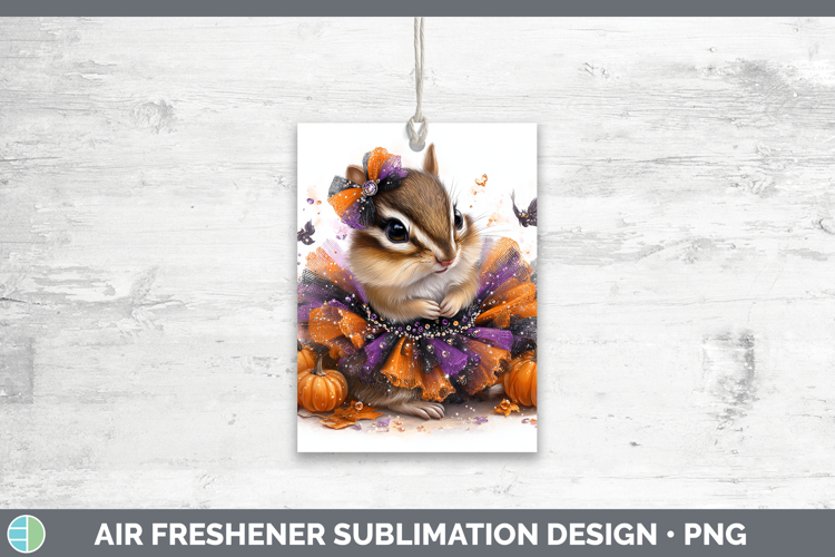 Woodland Halloween Chipmunk Air Freshener Sublimation Car Fr