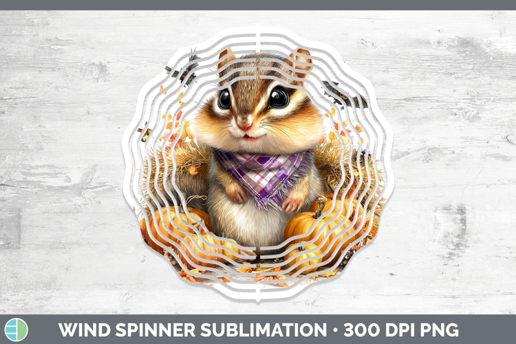 Woodland Halloween Chipmunk Wind Spinner Sublimation Spinner