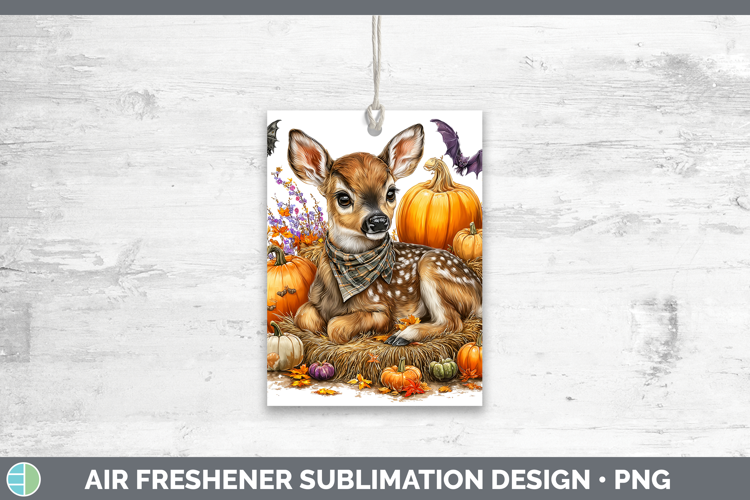 Woodland Halloween Deer Air Freshener Sublimation Car Freshe