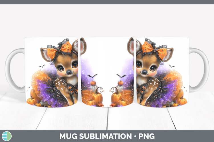 GorgeousWoodland Halloween Mug Wrap design.
