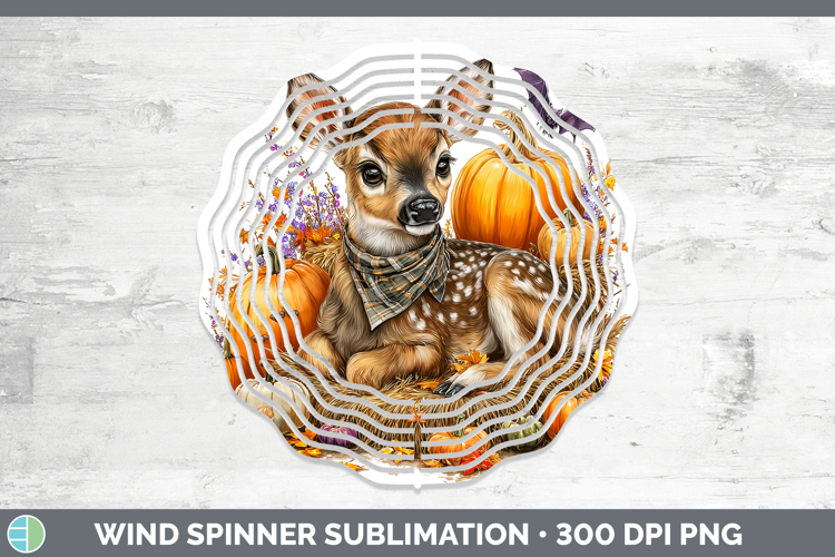Woodland Halloween Deer Wind Spinner Sublimation Spinner Des