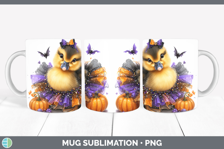 GorgeousWoodland Halloween Mug Wrap design.