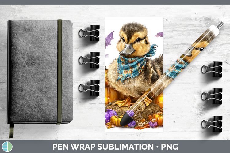Woodland Halloween Duck Pen Wrap Sublimation Pen Designs