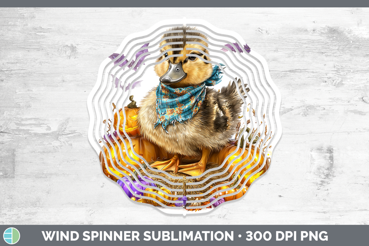 Woodland Halloween Duck Wind Spinner Sublimation Spinner Des