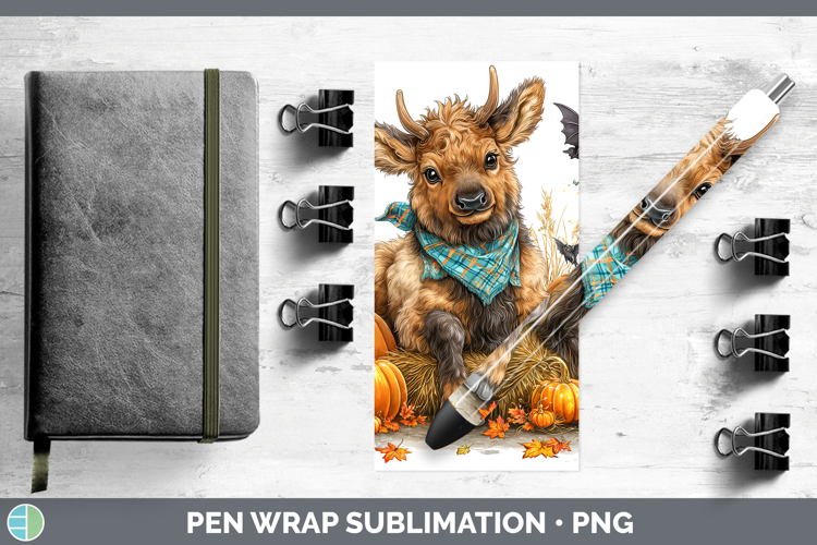 Woodland Halloween Elk Pen Wrap Sublimation Pen Designs