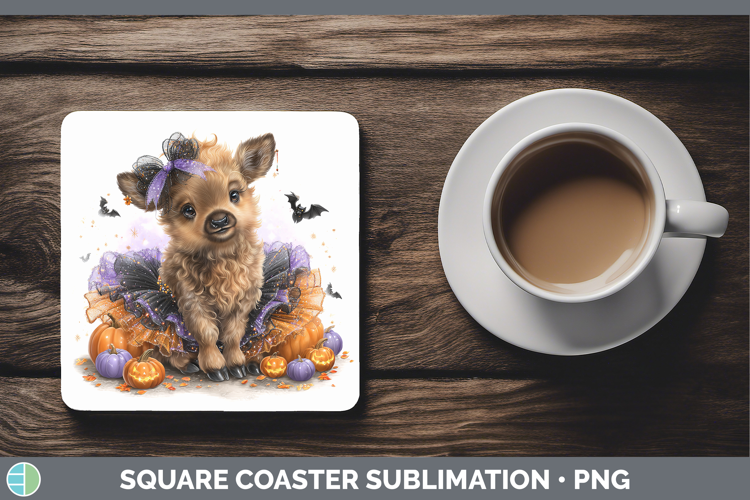 Woodland Halloween Elk Square Coaster Sublimation Coaster De