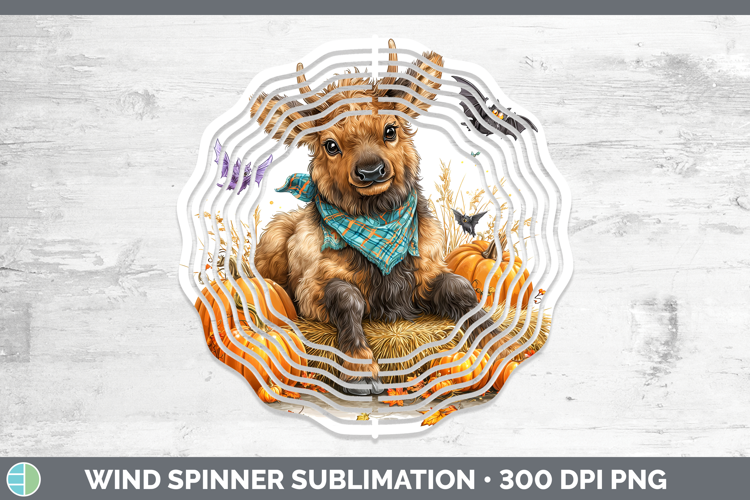 Woodland Halloween Elk Wind Spinner Sublimation Spinner Desi
