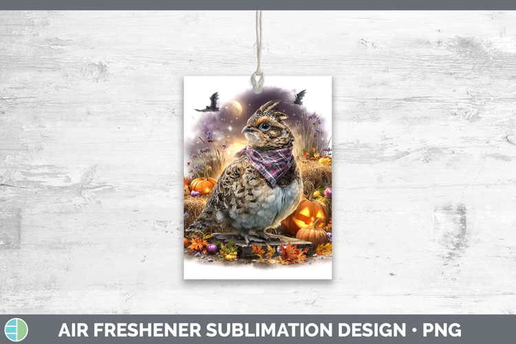 Woodland Halloween Grouse Air Freshener Sublimation Car Fres