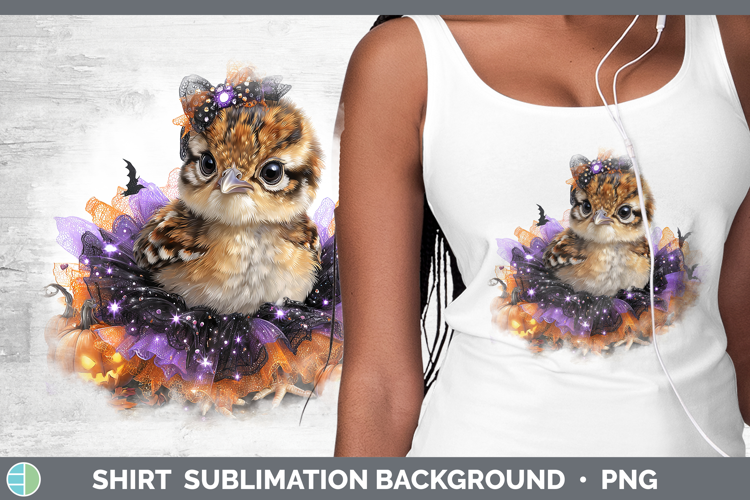 Woodland Halloween Grouse Shirt Sublimation Background Desig