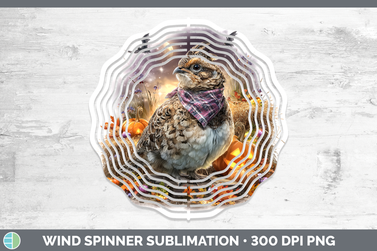 Woodland Halloween Grouse Wind Spinner Sublimation Spinner D