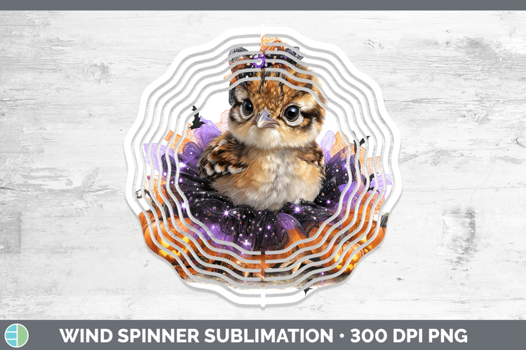 Woodland Halloween Grouse Wind Spinner Sublimation Spinner D
