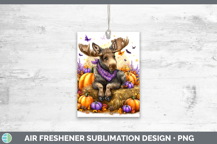 Woodland Halloween Moose Air Freshener Sublimation Car Fresh