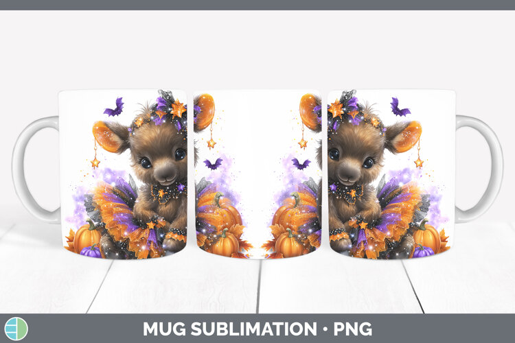 GorgeousWoodland Halloween Mug Wrap design.