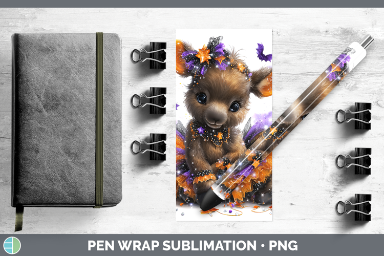 Woodland Halloween Moose Pen Wrap Sublimation Pen Designs