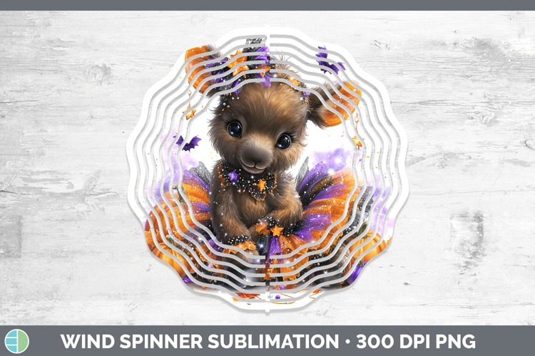 Woodland Halloween Moose Wind Spinner Sublimation Spinner De