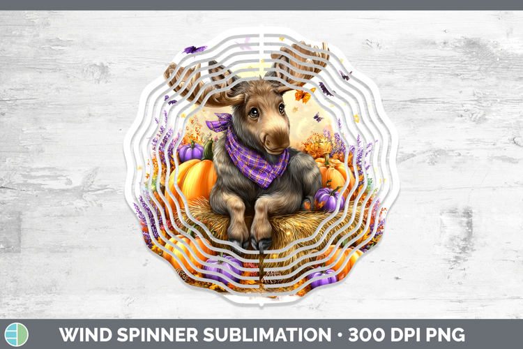 Woodland Halloween Moose Wind Spinner Sublimation Spinner De