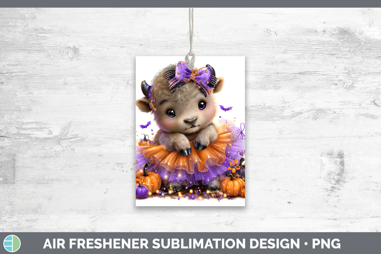 Woodland Halloween Musk Ox Air Freshener Sublimation Car Fre