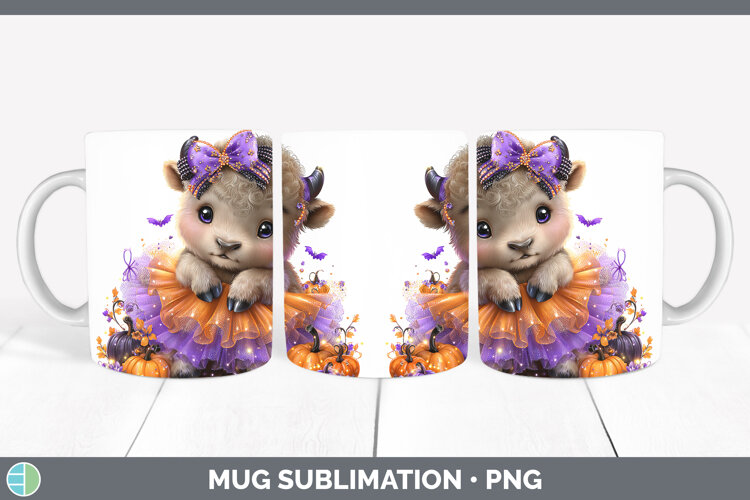 GorgeousWoodland Halloween Mug Wrap design.