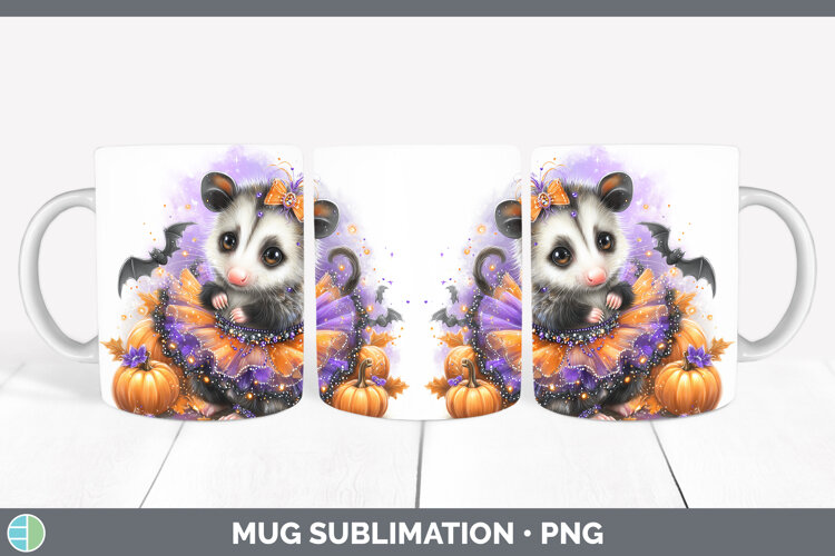 GorgeousWoodland Halloween Mug Wrap design.