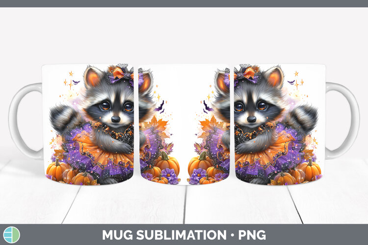 GorgeousWoodland Halloween Mug Wrap design.