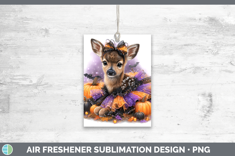 Woodland Halloween Reindeer Air Freshener Sublimation Car Fr