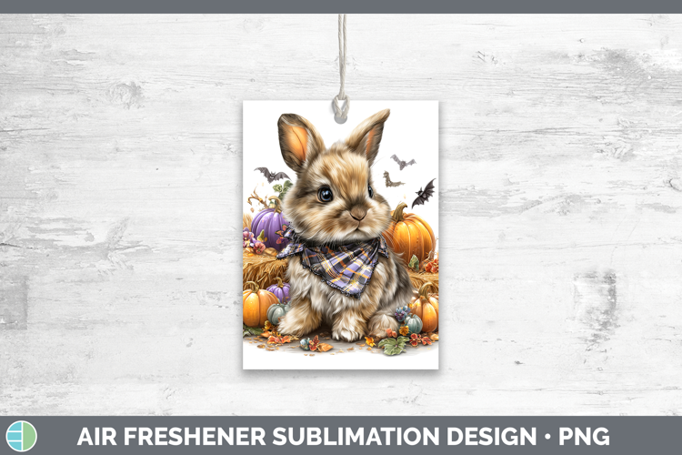 Woodland Halloween Snowshoe Hare Air Freshener Sublimation C