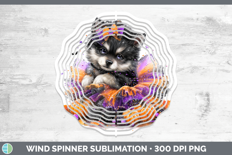 Woodland Halloween Wolf Wind Spinner Sublimation Spinner Des
