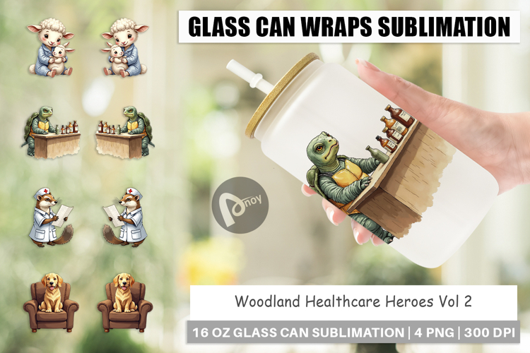 Healthcare Heroes Glass Can