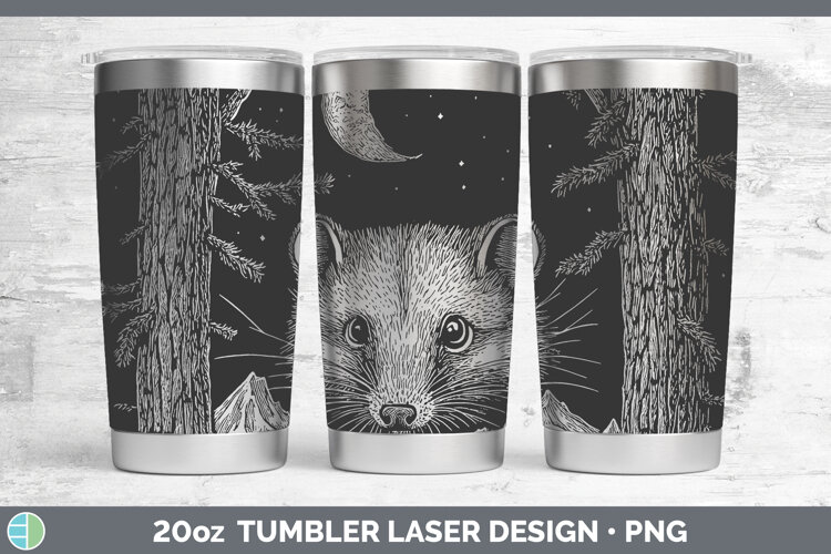 GorgeousWoodland Mountain Moon Laser 20oz Tumbler design.