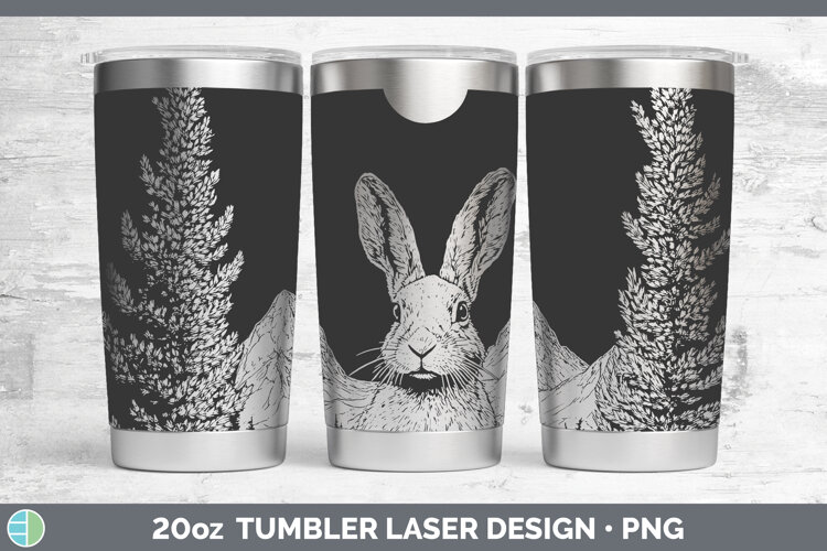 GorgeousWoodland Mountain Moon Laser 20oz Tumbler design.